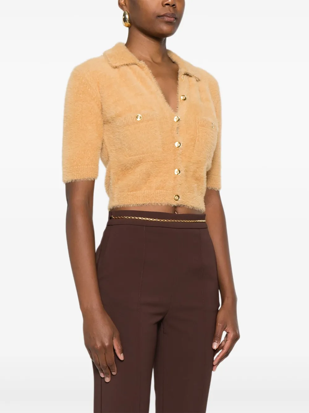 Elisabetta Franchi Cropped vest Beige