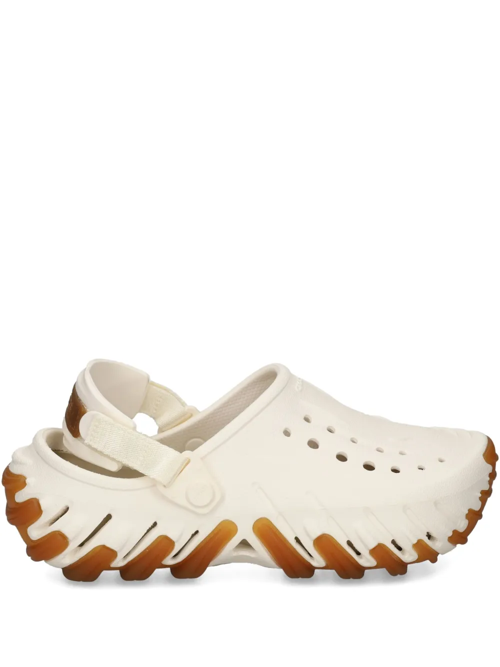 Crocs perforated backstrap clog sandals Neutrals