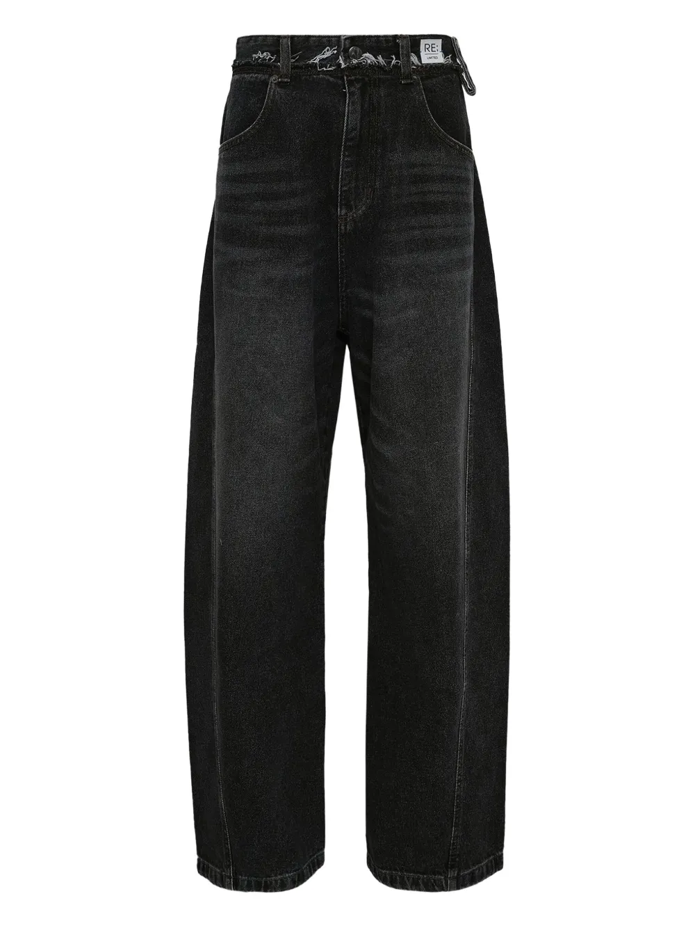 RE CODE raw-edge jeans | Black | Image 1
