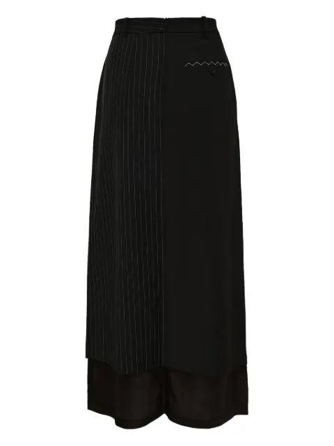 RE CODE pinstriped panelled skirt