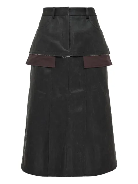 RE CODE layered midi skirt