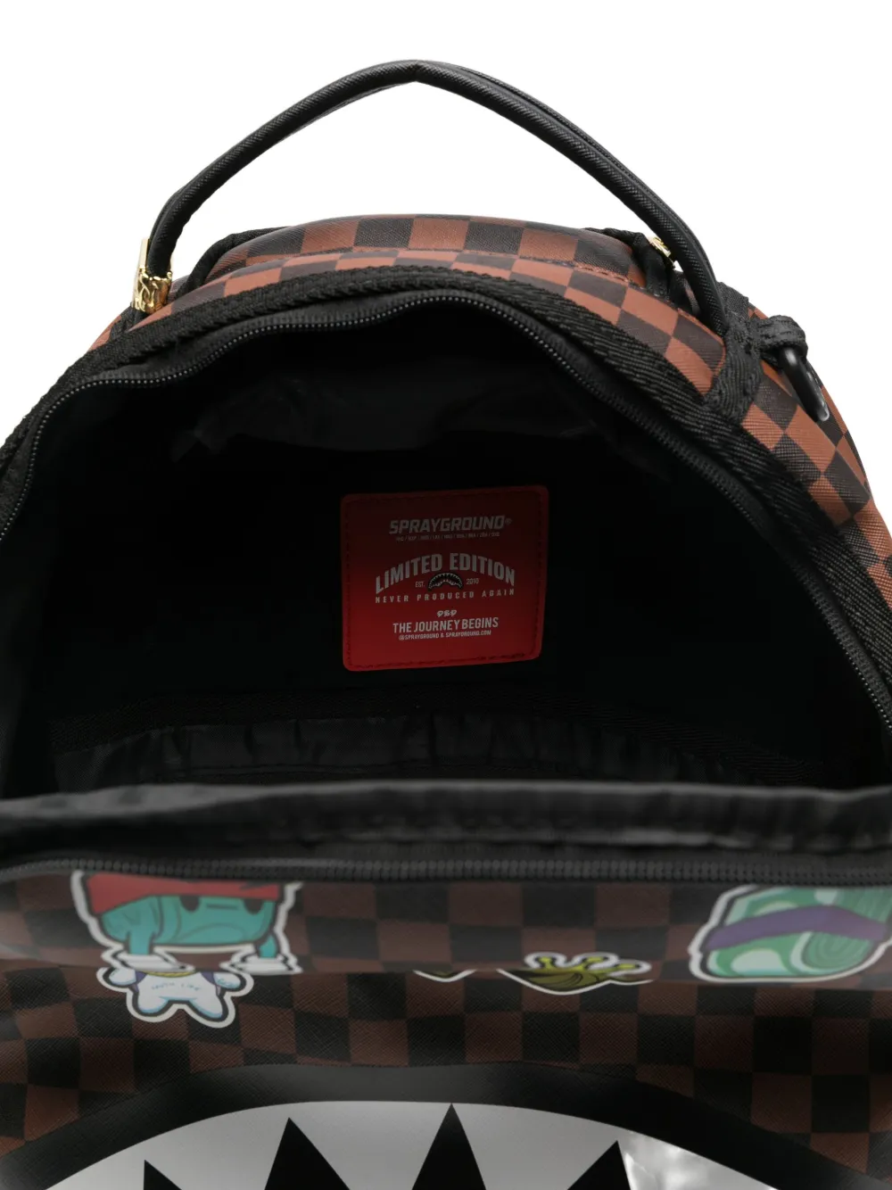 sprayground kid Geruite rugzak Bruin