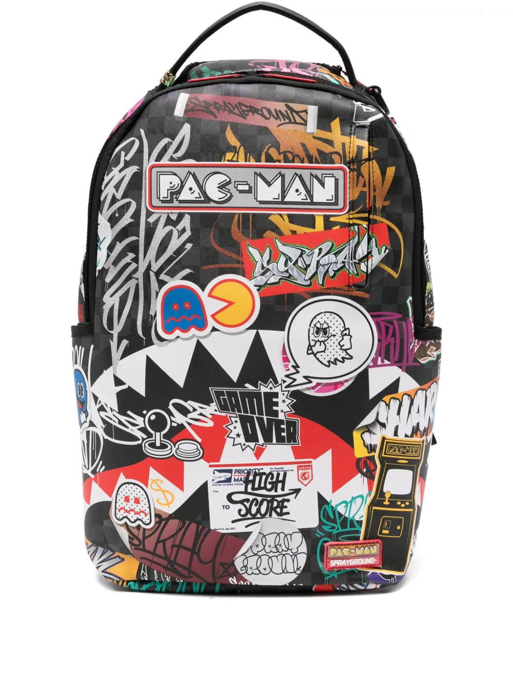 Sprayground pac-man graffiti backpack | Black | Image 1