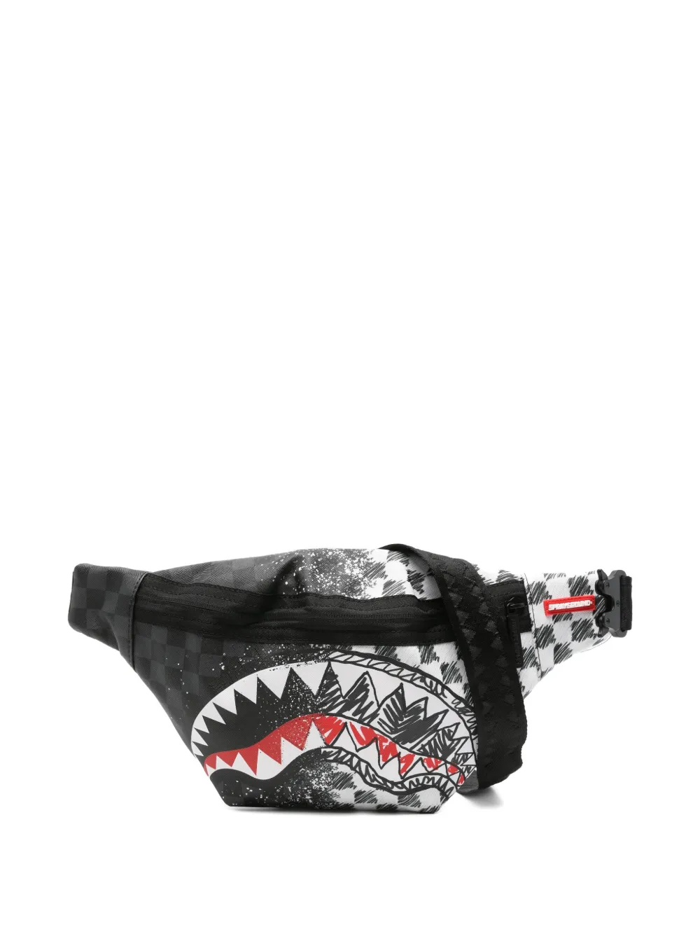 sprayground kid shark-checkered belt bag | Grey | Image 1