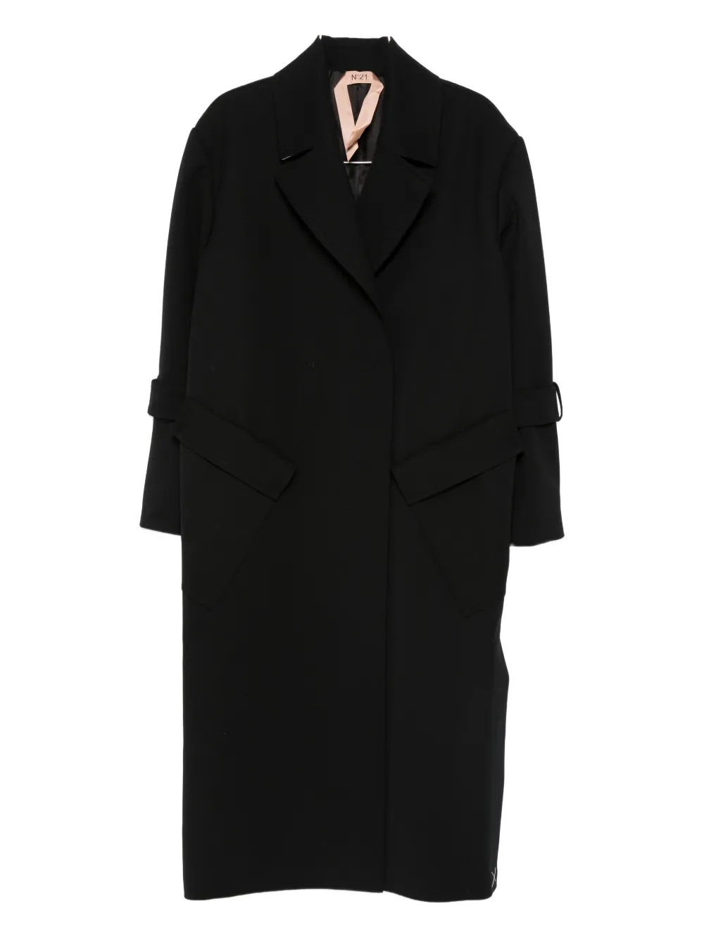 N°21 Single-breasted Coat In Black