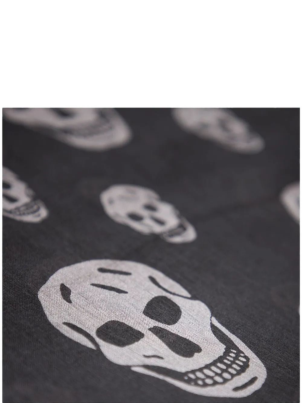 Alexander McQueen skull-print silk scarf - Zwart