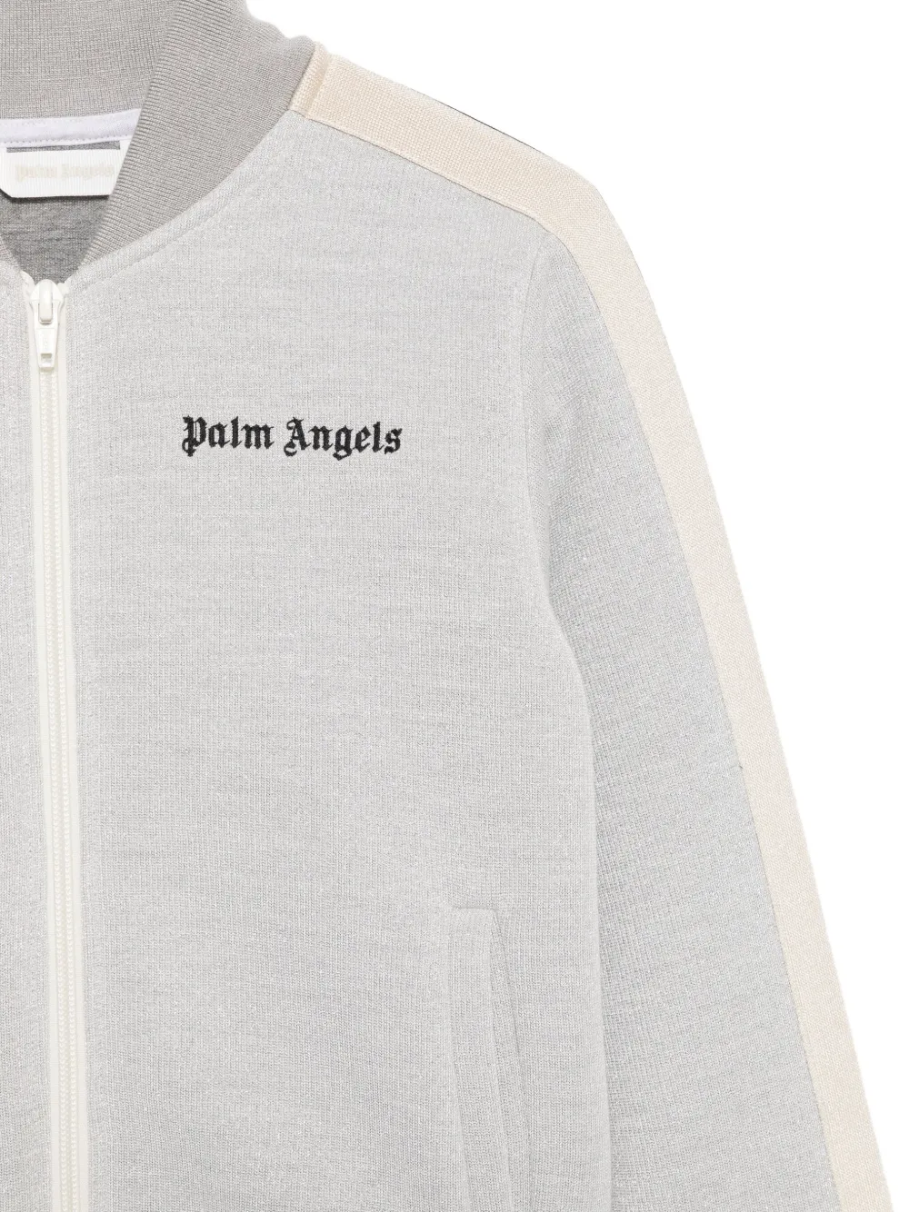 Palm Angels Lurex Track Jacket In Gray