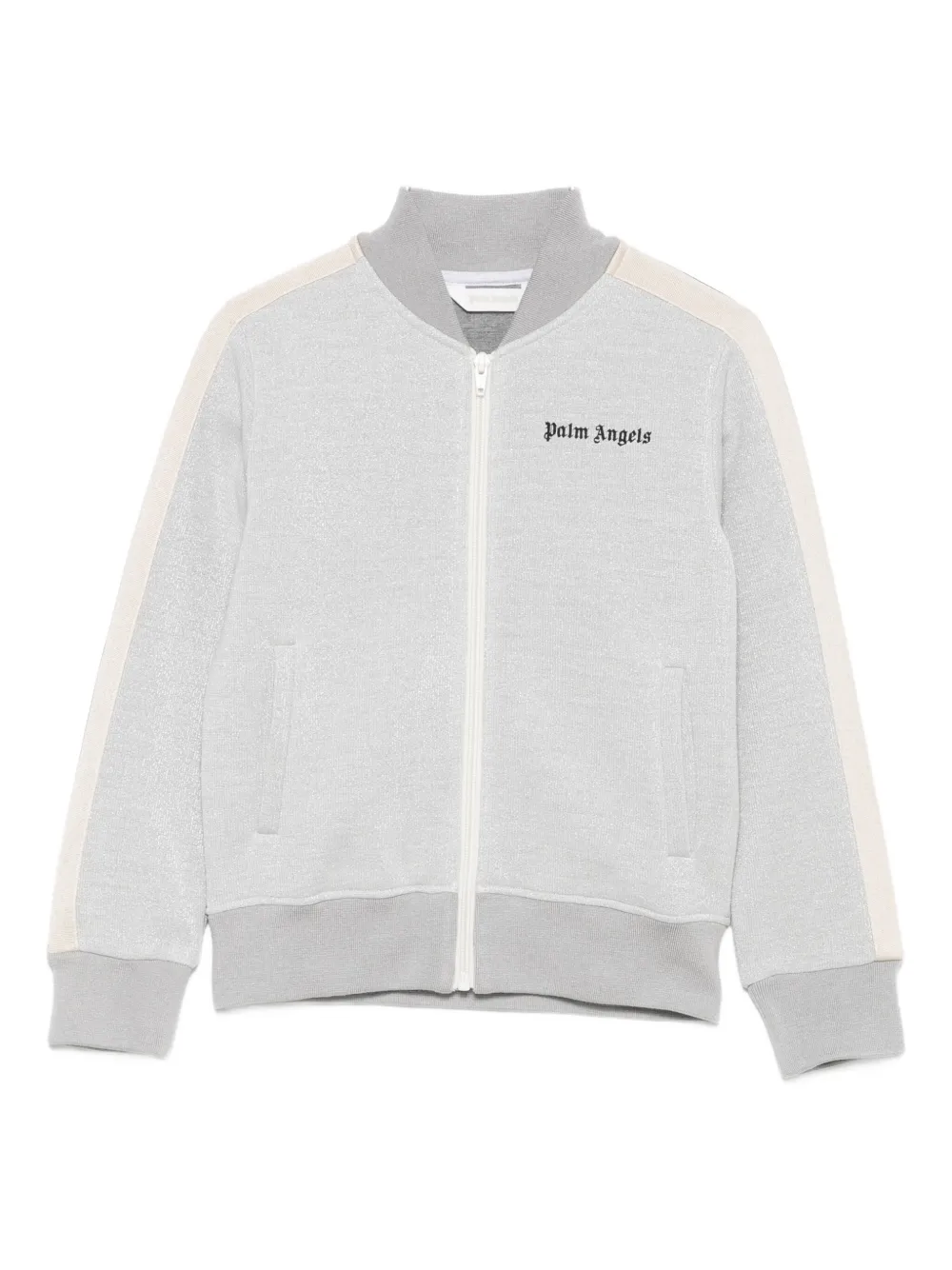 Palm Angels Lurex Track Jacket In Gray