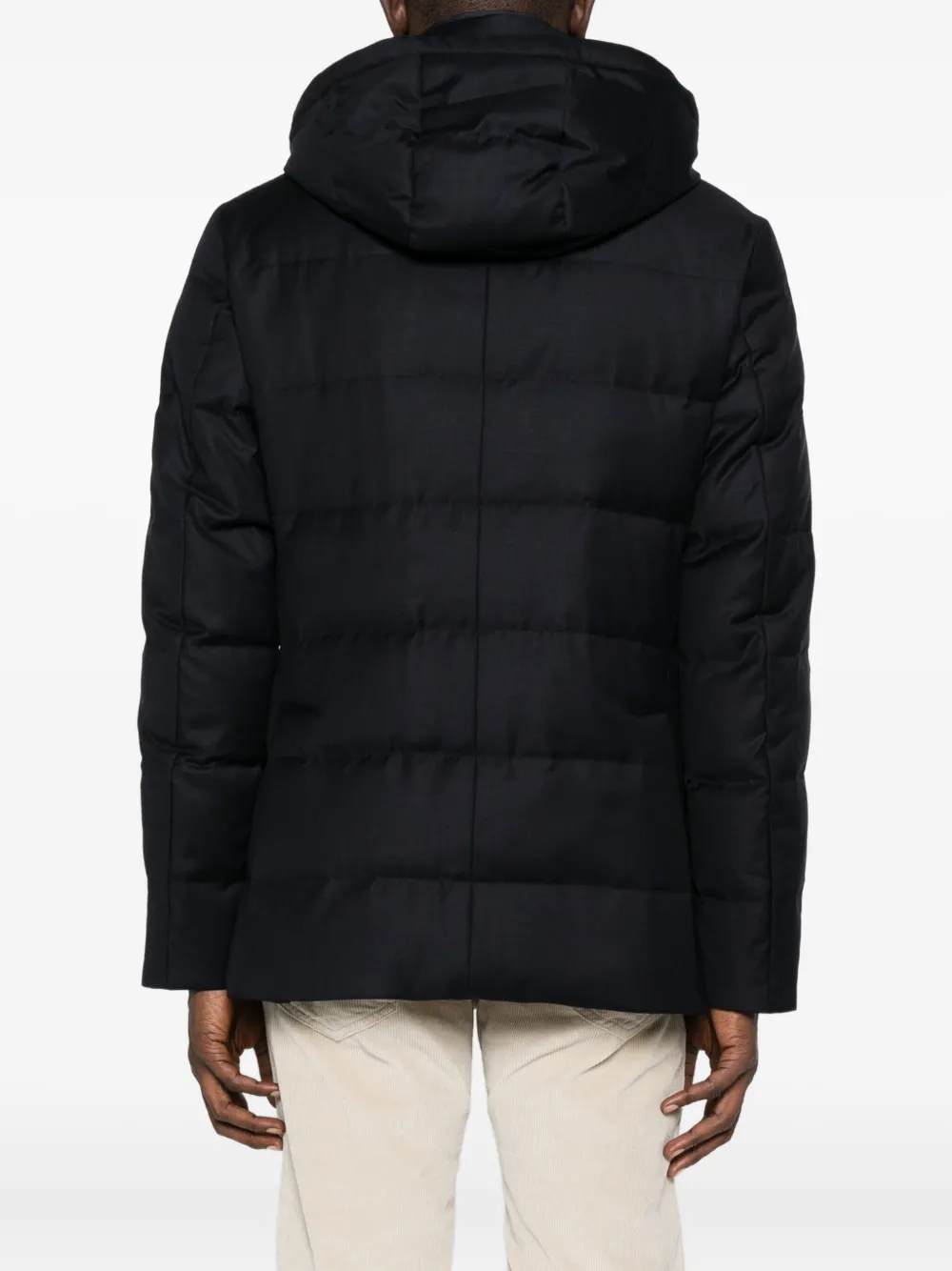 Montecore Quilted Hooded Coat In Blue