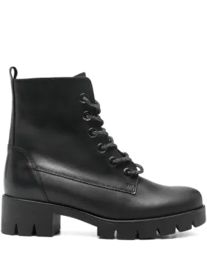 NAKED WOLFE Sloane Leather stacked-sole Boots | Black | FARFETCH AO