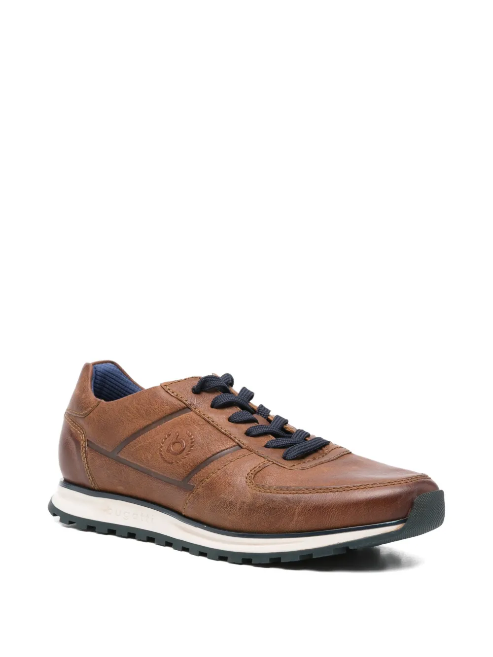 Bugatti 25mm Embossed-logo Sneakers In Brown