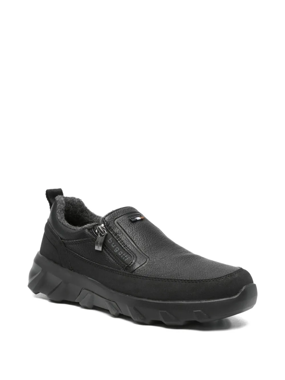 Bugatti Zip-up Sneakers In Black