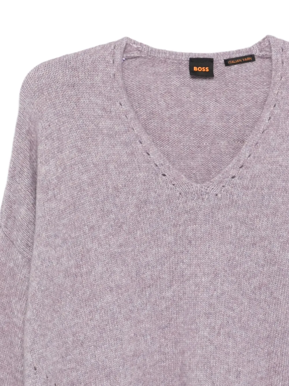 Hugo Boss V-neck Sweater In Purple