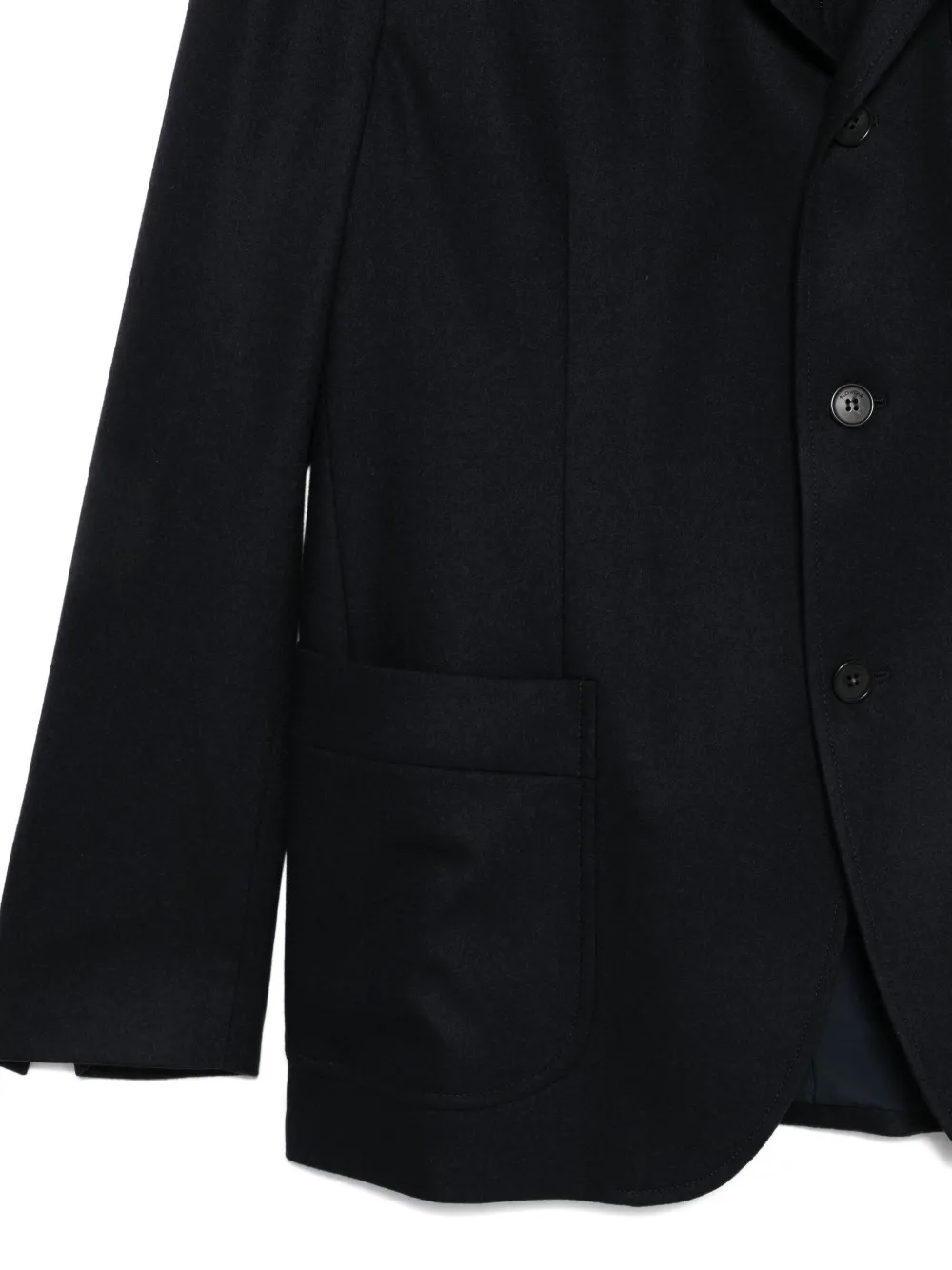 Incotex Three-button Patch-pocket Blazer In Black