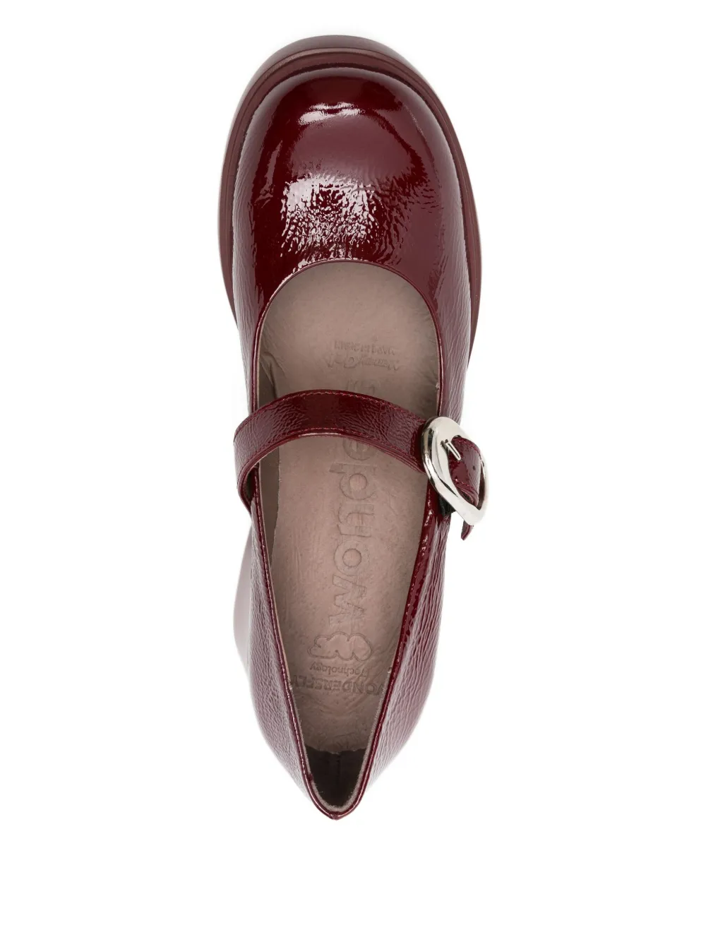 wonders 60 mm lakleren pumps met gesp Rood