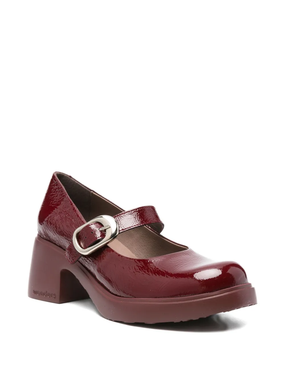 wonders 60 mm lakleren pumps met gesp Rood