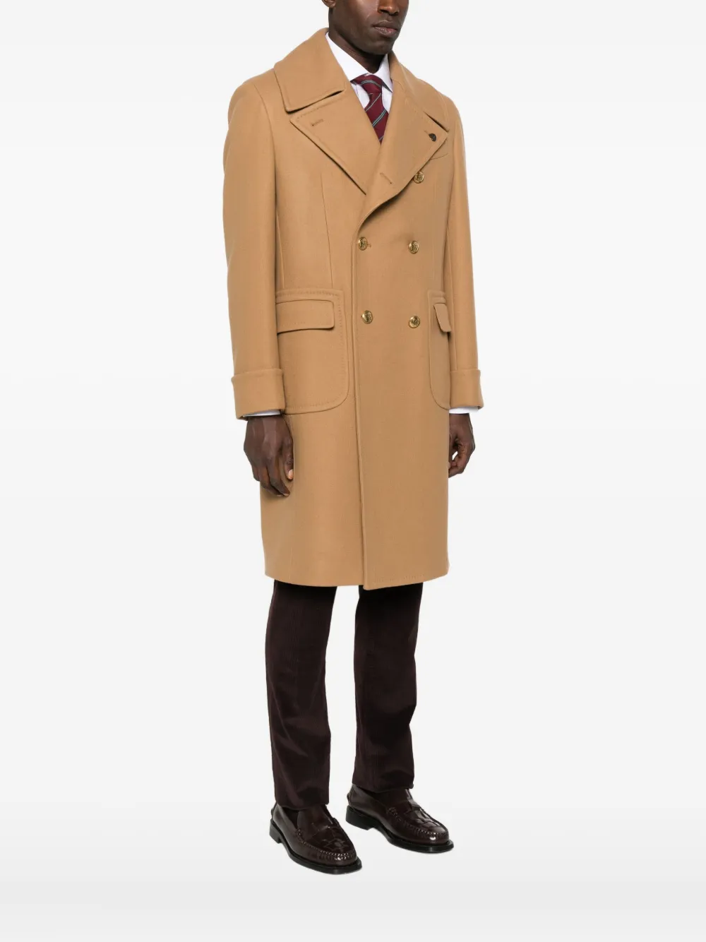 Gabriele Pasini Double-breasted Coat In Brown