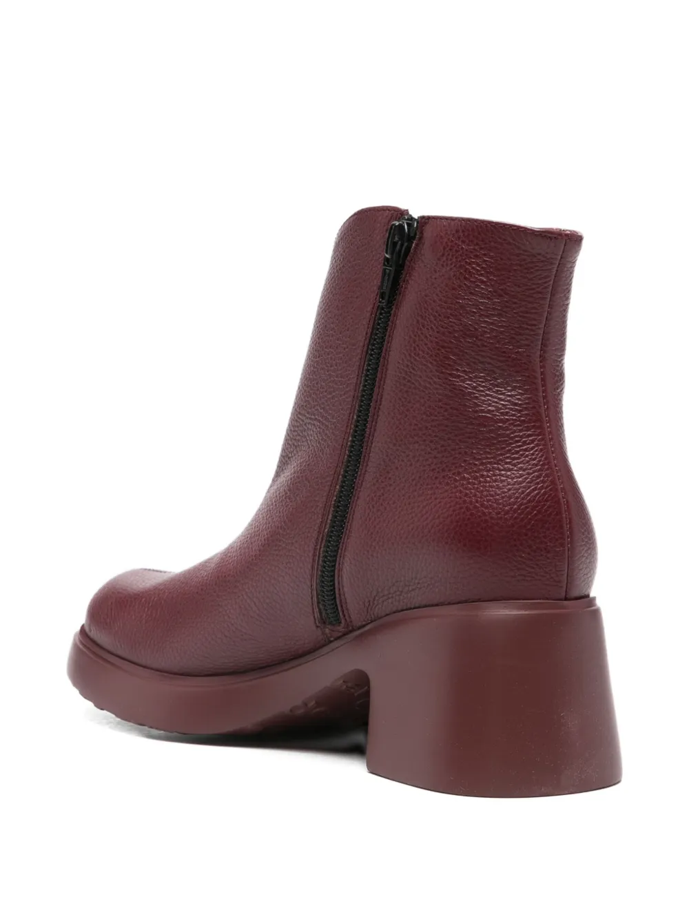 Wonders 60mm Leather Block-heel Ankle Boots In Red