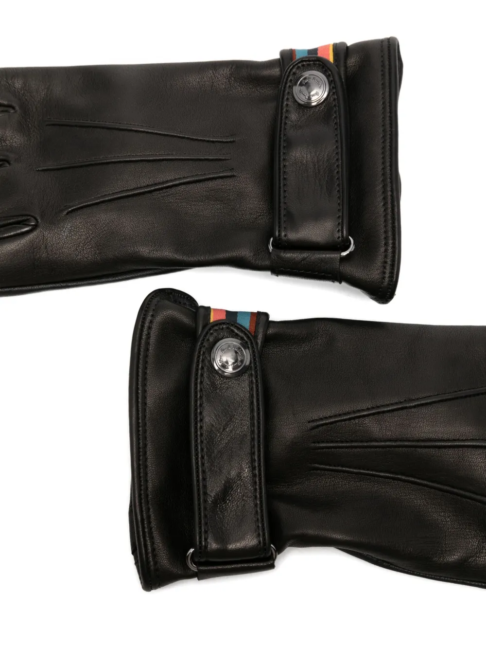Paul Smith Signature Stripe Gloves In Black