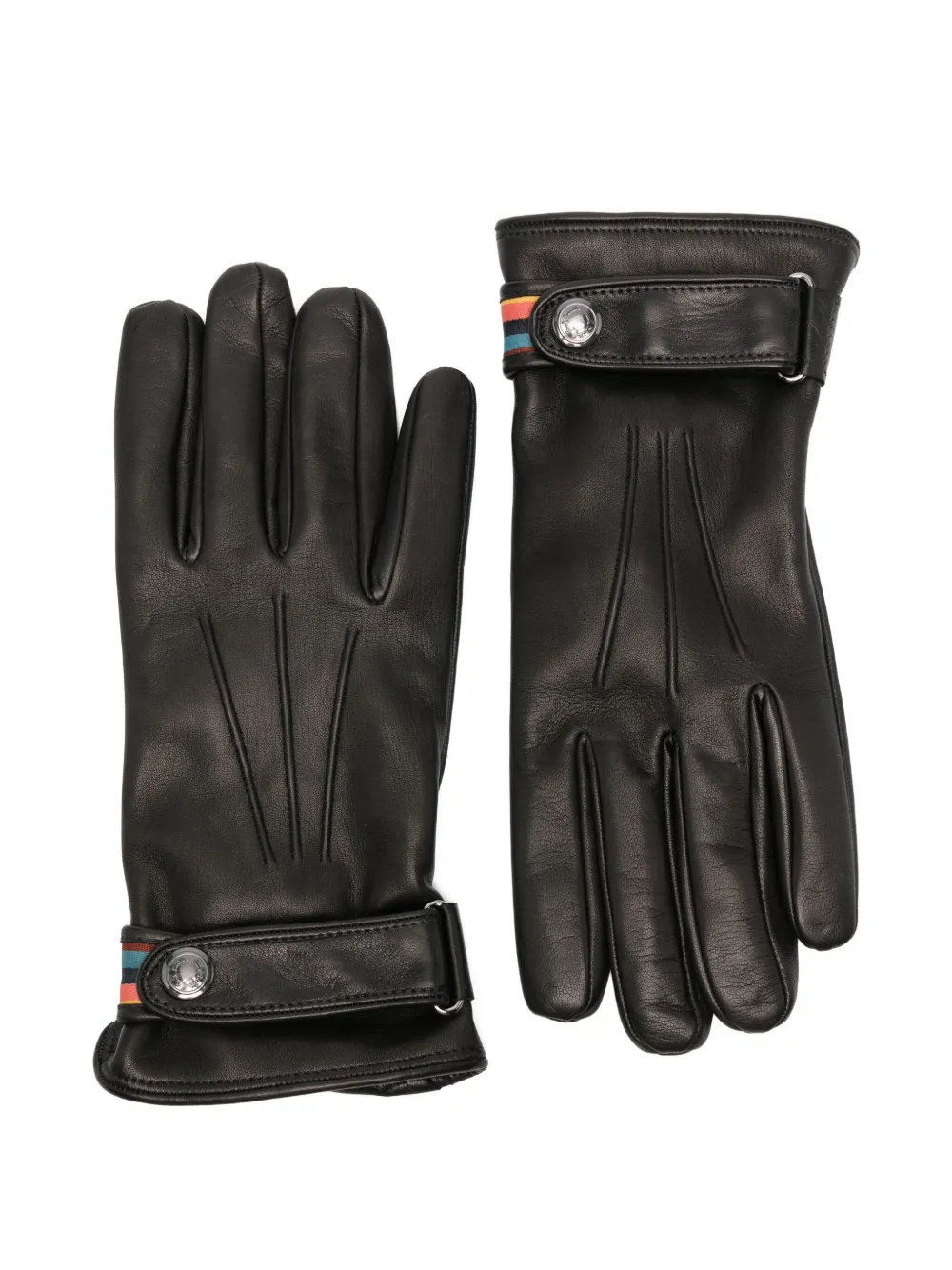 Paul Smith Signature Stripe Gloves In Black