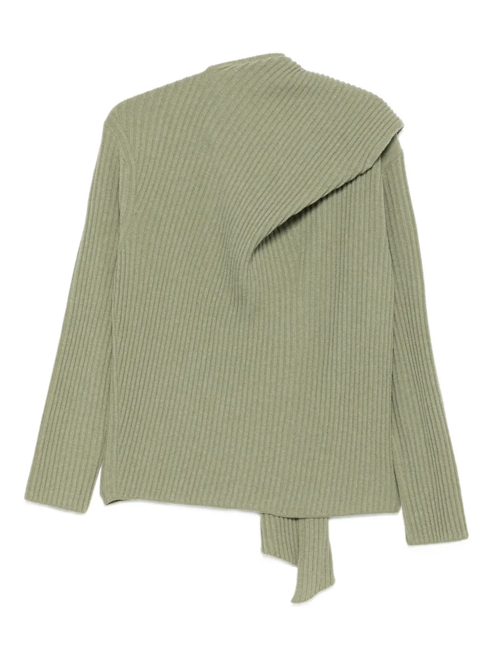 Christian Wijnants Kayal Draped-detail Jumper In Green