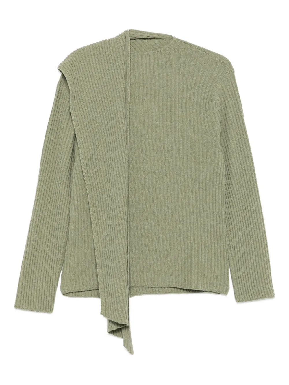 Christian Wijnants Kayal Draped-detail Jumper In Green