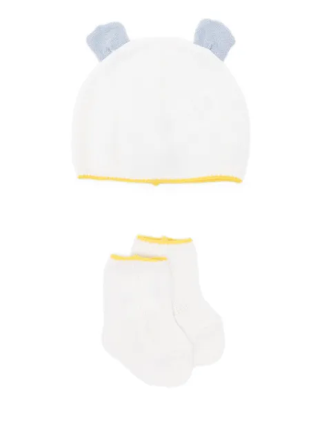 Gensami kids contrasting-trim beanie (set of two)