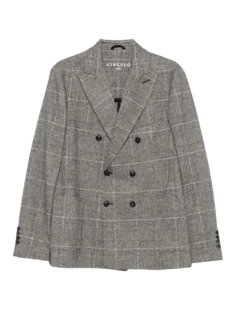 Circolo 1901 blazer con doble botonadura y estampado de cuadros