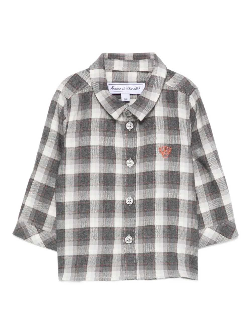 Tartine Et Chocolat checked cotton shirt | Grey | Image 1