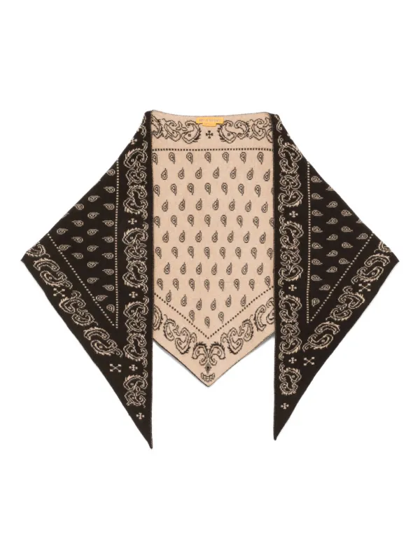 Guest In Residence Paisley-patterned Bandana Scarf in Brown