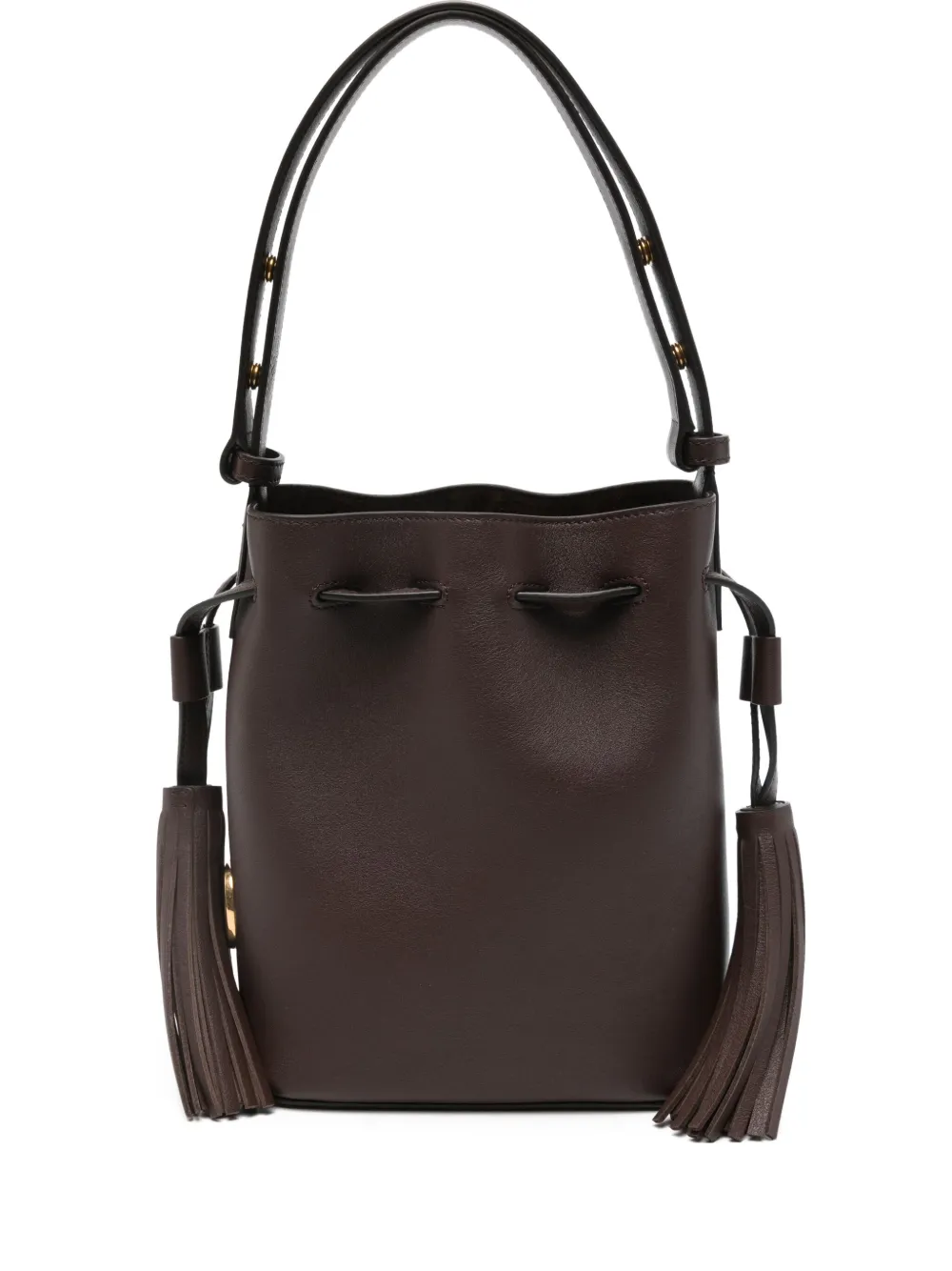 Valentino Garavani tassel-detail leather bucket bag - ブラウン Valentino Garavani tassel-detail leather bucket bag - ブラウン