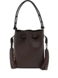 Valentino Garavani tassel-detail leather bucket bag - Brown