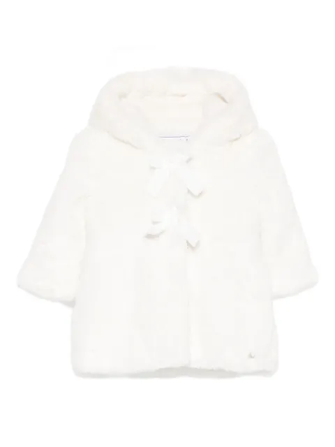 Tartine Et Chocolat hooded faux-fur coat
