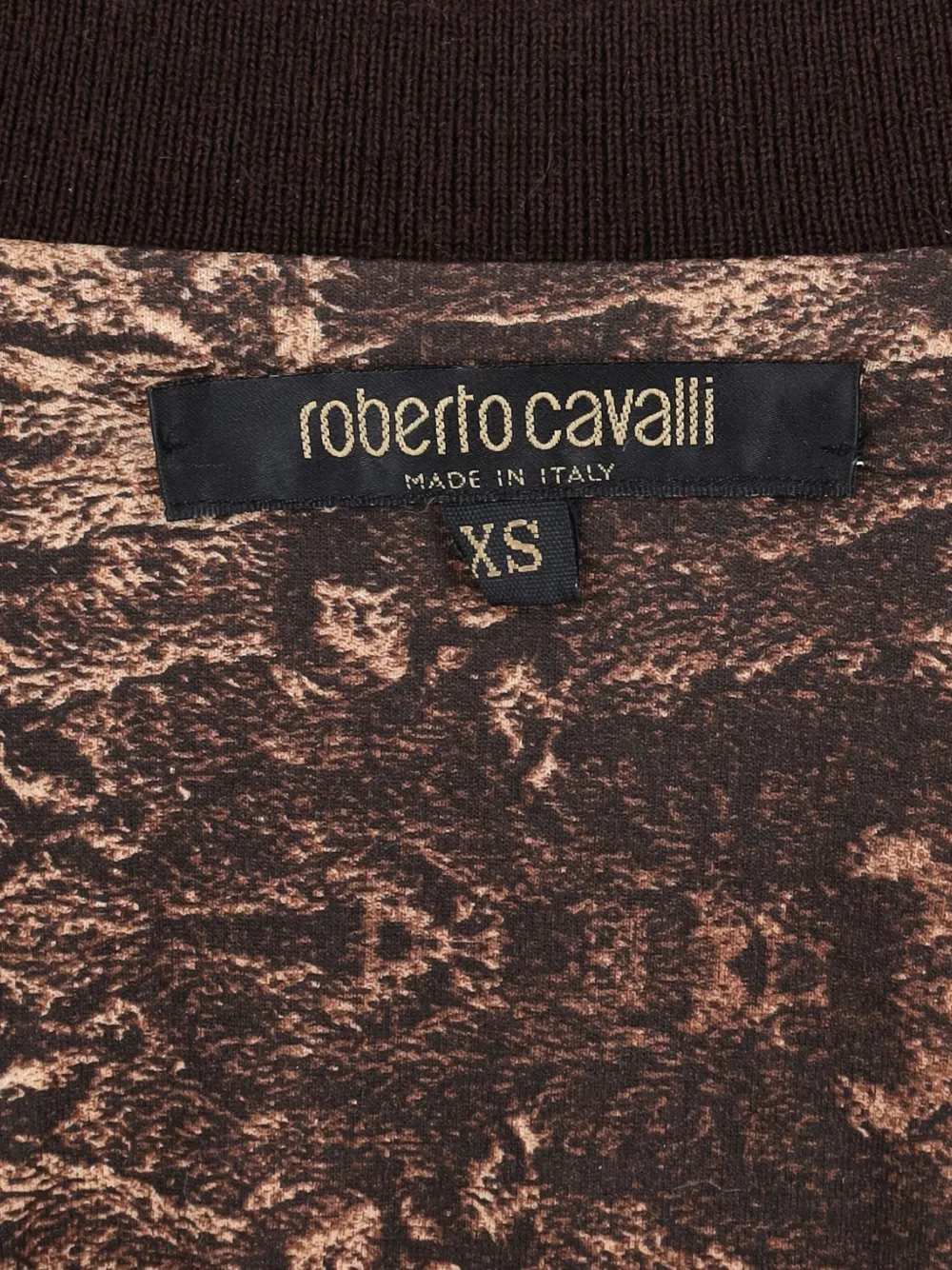 Pre-owned Roberto Cavalli Printed T-shirt In Brown