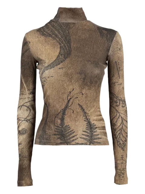 Just Cavalli turtleneck patterned top