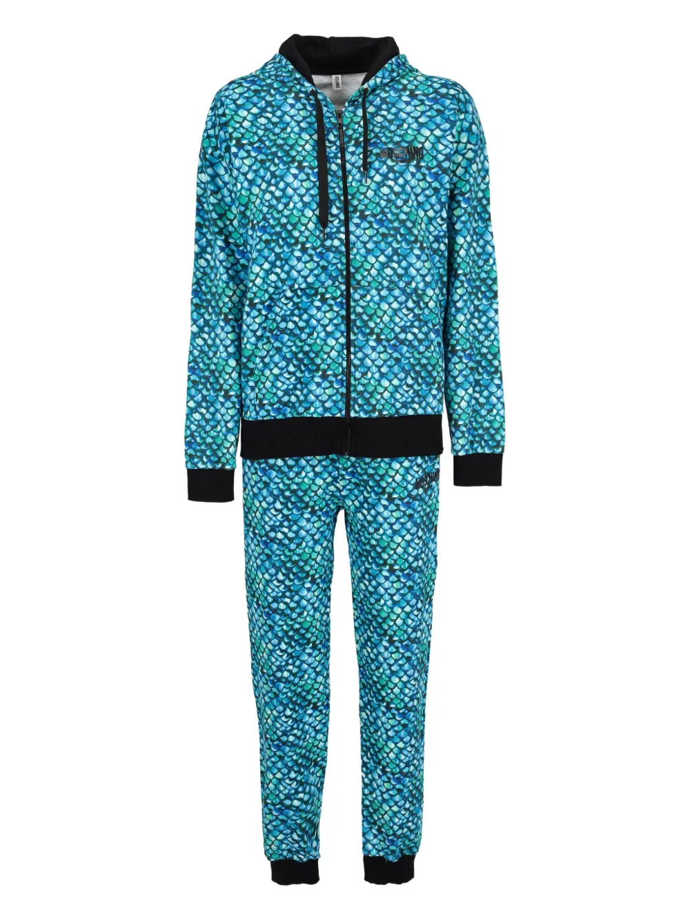 Moschino Pre-Owned patterned hoodie tracksuit set | Blue | Image 1