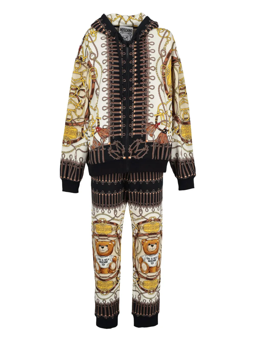 Moschino Pre-Owned بدلة رياضية بطبعة سلسلة 2022-2023 | بني | Image 1