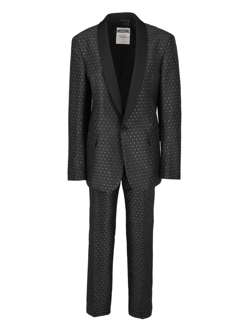 Pre-owned Moschino Polka-dot Suit In Black