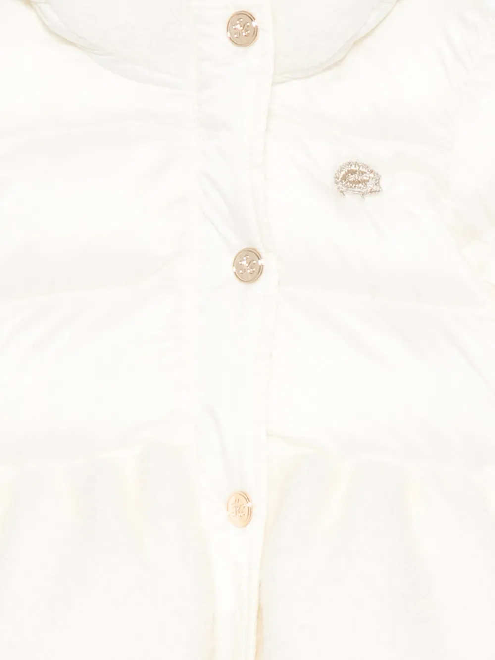 Tartine Et Chocolat Hooded Quilted Coat In White