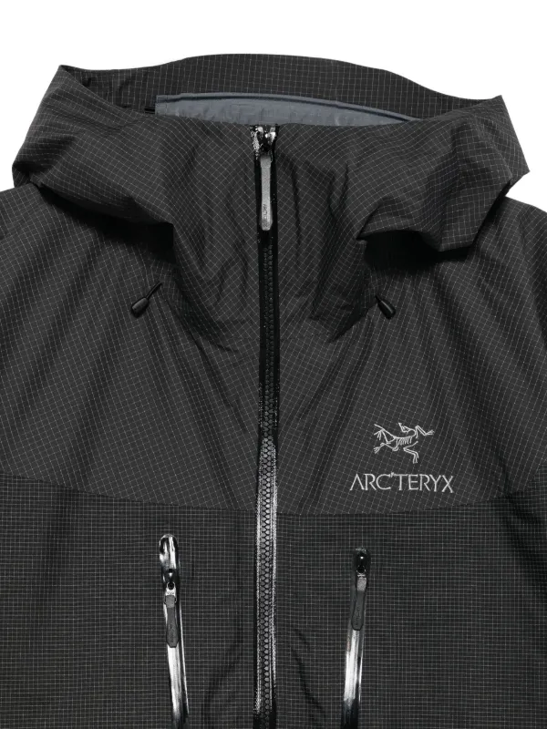 Arc'teryx Alpha grid-pattern Hooded Performance Jacket