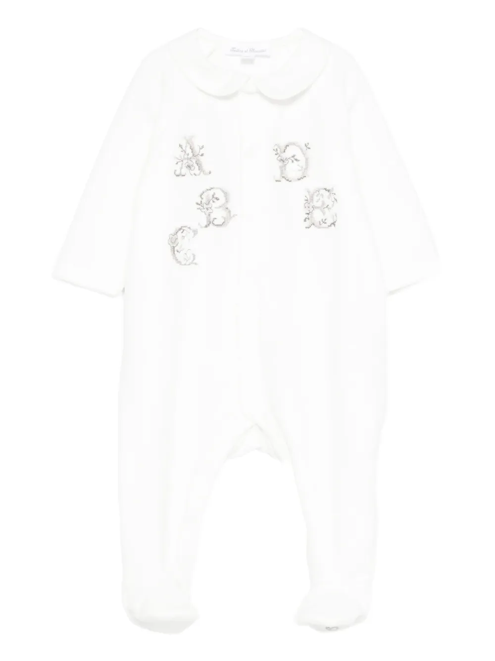 Tartine Et Chocolat Embroidered Babygrow In White