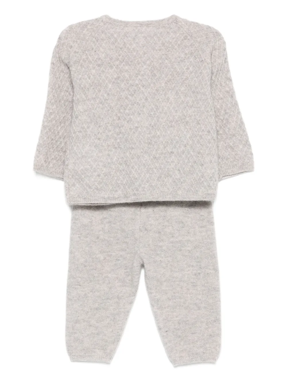 Tartine Et Chocolat Cashmere Trousers (set Of Two) In Gray