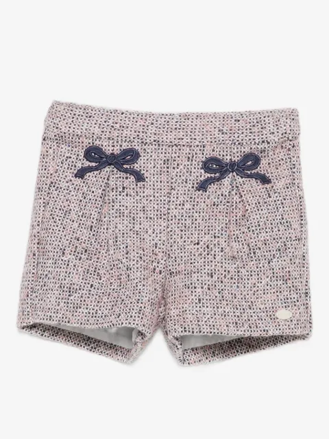 Tartine Et Chocolat bow-detail tweed shorts