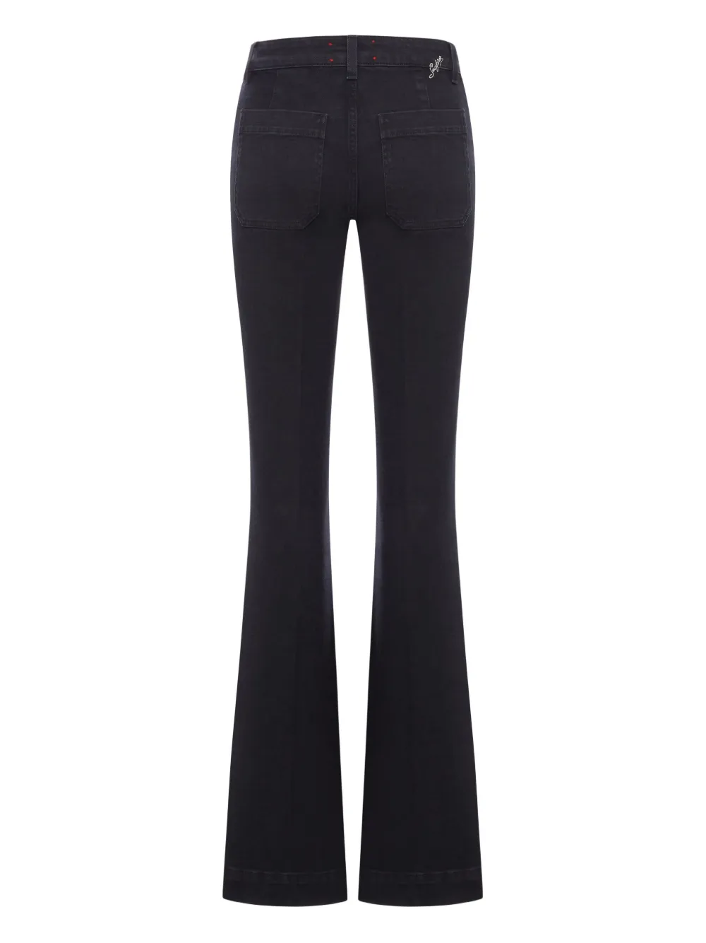 Seafarer patch-pocket flared jeans - Zwart