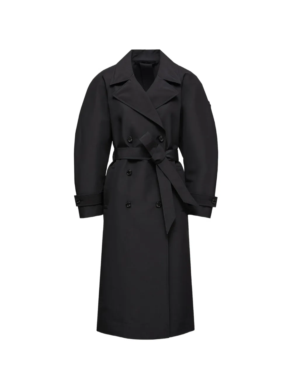 Moncler ベルテッド ダブルコート | ブラック | Image 1