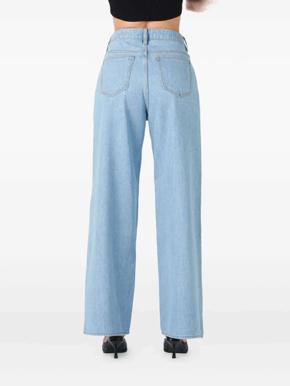 No44 Curved-seam Jeans In Blue