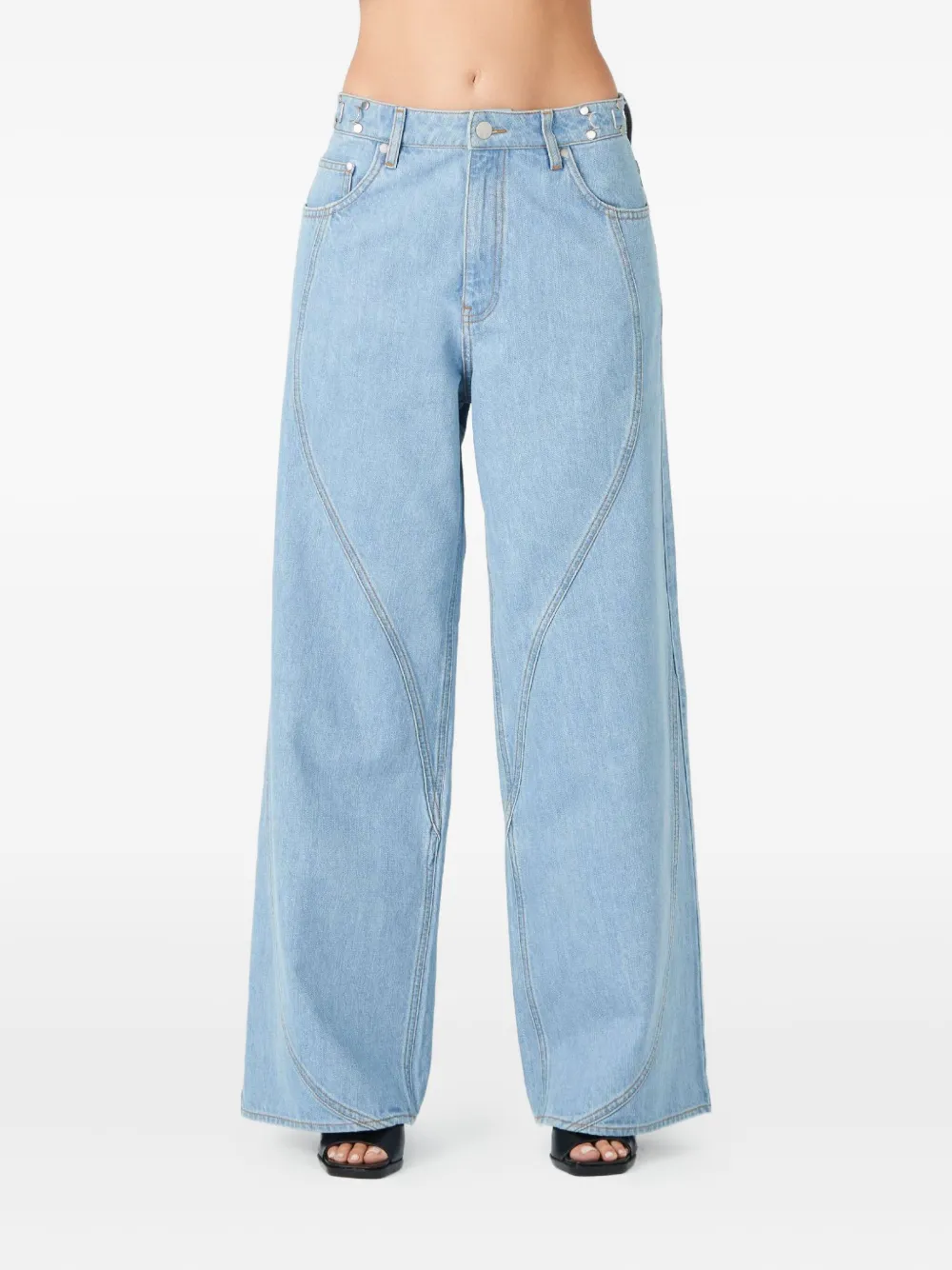 No44 curved-seam jeans - Blauw