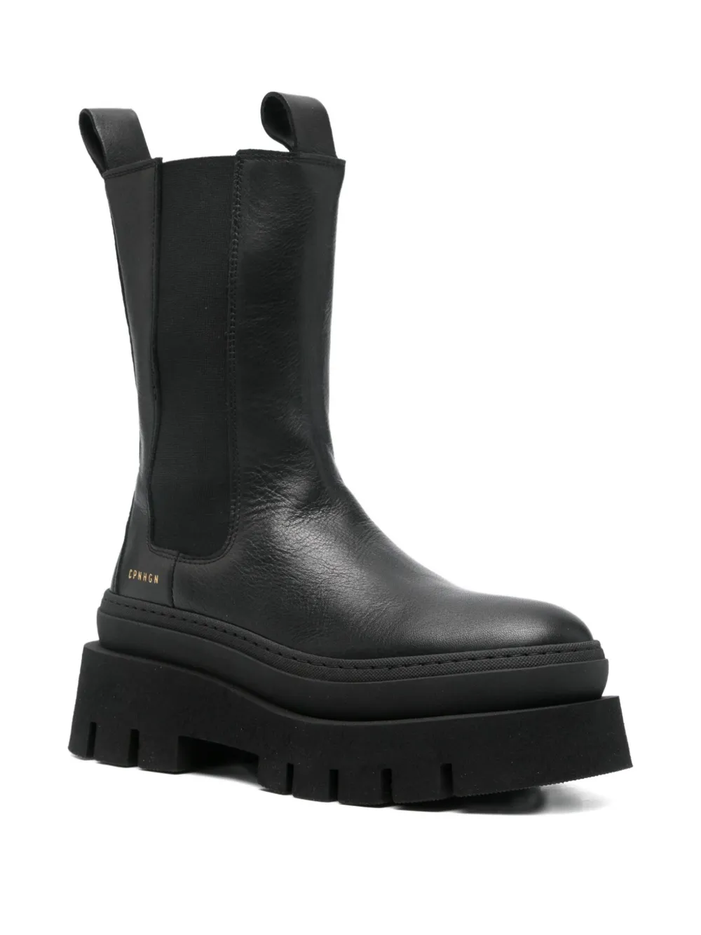 Copenhagen Leather Boots In Black