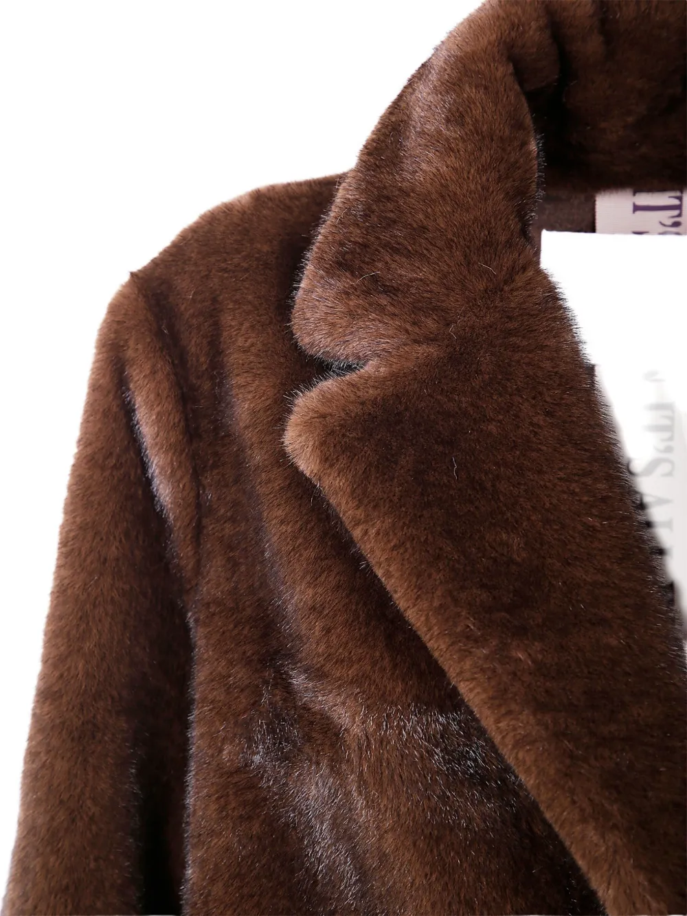Valentini 1972 Double-breasted Faux-fur Coat In Brown