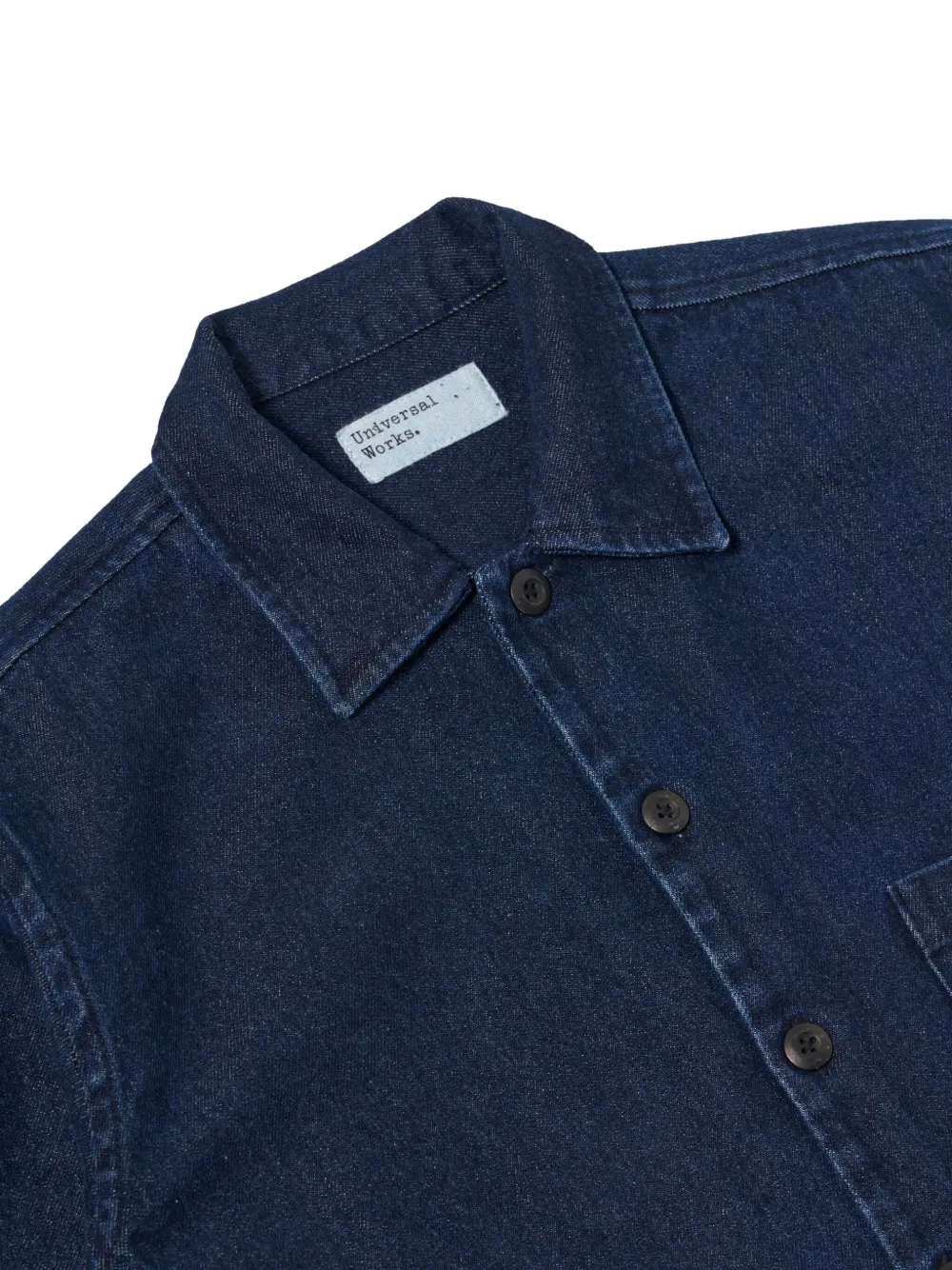 Universal Works Fatigue denim overhemd Blauw